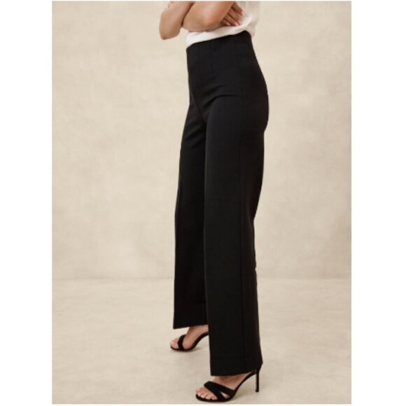 Banana Republic Ultra High Rise Straight Leg Luxe Ponte Pant Black #515328 $100 - Picture 3 of 8